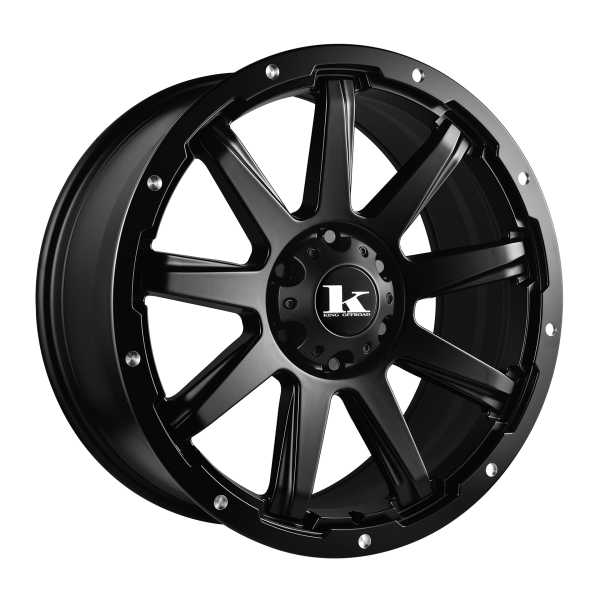 King Wheels 4X4 Gator Satin Black Alloy Wheels 18x8 6/139.7 35p