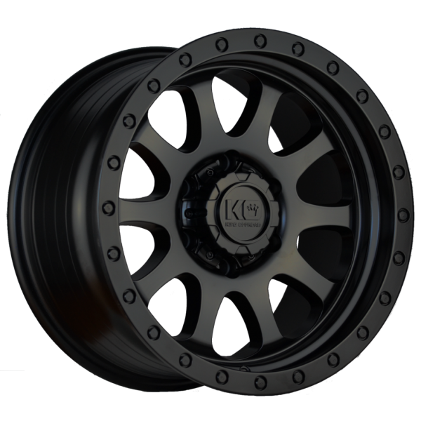 King Wheels 4X4 Hurricane Satin Black Alloy Wheels 16x8 5/150 50N