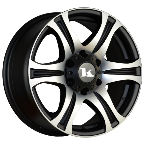 King Wheels 4X4 Rebel Machined Black Alloy Wheels 16x7 6/114.3 25p