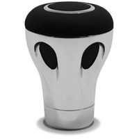 SAAS Chrome Gear Knob Black Leather Inserts