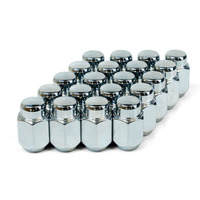 SAAS Wheel Nut Acorn Taper 1/2 Chrome 35mm 20 Pack