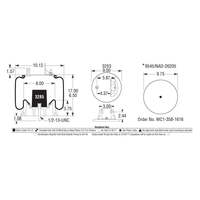 Airbag Man W01 358 9482 Genuine Firestone Air Spring for KENWORTH K-Series K100E, K104B, K108 87-11