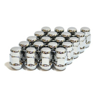 SAAS Wheel Nut Acorn Bulge 7/16 Chrome 35mm 20 Pack