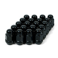 SAAS Wheel Nut Acorn Bulge 12 x 1.50 Black 35mm 20 Pack