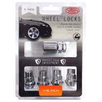 SAAS Lock Nuts Splined Bulge 7/16 Pk 4