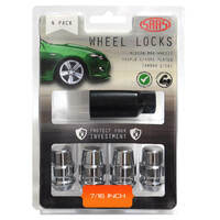 SAAS Lock Nuts Splined Acorn Bulge 7/16 Pk 4