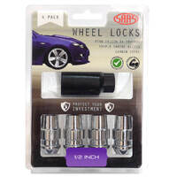 SAAS Lock Nuts Splined Acorn Bulge 44mm 1/2 Pk 4
