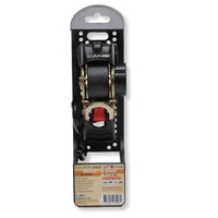 Camp Pro Retractable Ratchet Tie Down XL 1 Inch Strap - Black