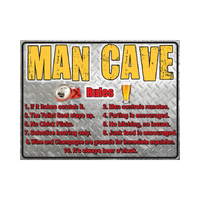 Tin Sign - Man Cave Rules