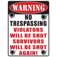 Tin Sign - Trespassing Survivors