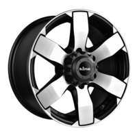 King Wheels 4X4 Avenger 6 Machined Black Alloy Wheels - 17x8 6/139.7 20p