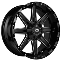 King Wheels 4X4 Blade Gloss Black Milled Alloy Wheels - 17x9 6/139.7 0p