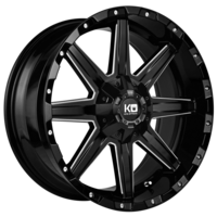 King Wheels 4X4 Blade Gloss Black Milled Alloy Wheels - 20x8.5 6/114.3 30p