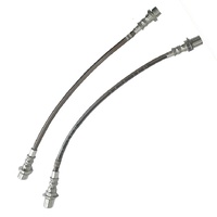 Roadsafe Pair of Rear Left/Right 0-2" Braided Brake Lines for Toyota Landcruiser 200 Series with ABS