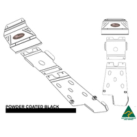 Vonnies Heavy Duty Bash Plates Black (1st/2nd/3rd) For Toyota Hilux KUN26R 2005-2015 