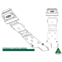 Vonnies Heavy Duty Bash Plates Green (1st/2nd/3rd) For Toyota Hilux KUN26R 2005-2015