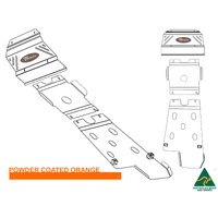 Vonnies Heavy Duty Bash Plates Orange (1st/2nd/3rd) For Toyota Hilux KUN26R 2005-2015