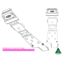 Vonnies Heavy Duty Bash Plates Pink (1st/2nd/3rd) For Toyota Hilux KUN26R 2005-2015