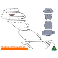 Vonnies Heavy Duty Bash Plates Orange (1st/2nd/3rd/4th) For Toyota Hilux N80 GGN126R 2015-ON