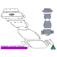 Vonnies Heavy Duty Bash Plates Purple (1st/2nd/3rd/4th) For Toyota Hilux N80 GGN126R 2015-ON