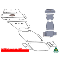 Vonnies Heavy Duty Bash Plates Red (1st/2nd/3rd/4th) For Toyota Hilux N80 GGN126R 2015-ON
