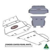 Vonnies Heavy Duty Bash Plates White (1st & 2nd) For Toyota Hilux N80 GGN126R 2015-ON