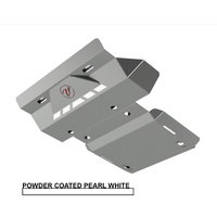 Vonnies Heavy Duty Bash Plates White (1st & 2nd) For Toyota Prado 150 Ser. Fact. Alloy Bar 2009-On