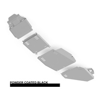 Vonnies Heavy Duty Bash Plates Black (1st/2nd/3rd/4th) For Toyota Landcruiser 300 Series 2022-On