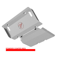 Vonnies Heavy Duty Bash Plates Red (1st & 2nd) For Mistubishi Pajero NT 2009-2012