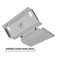 Vonnies Heavy Duty Bash Plates White (1st & 2nd) For Mistubishi Pajero NP 2002-2006