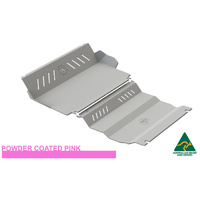 Vonnies Heavy Duty Bash Plates Pink (1st & 2nd) For Mitsubishi Triton MQ/MR '16-ON