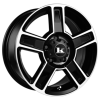 King Wheels 4X4 Corsa Gloss Black Machined Face Alloy Wheels - 16x7 6/130 40p