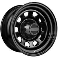 King Wheels D-Hole Black Steel Wheels - 16x8 6/114.3 20p