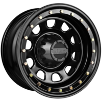 King Wheels D-Locker Black Steel Wheels - 15x8 6/139.7 23n