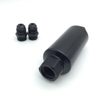 Autotecnica Aluminum Black Fuel Filter with Magnet 5.5" x 2.25" AN10 DS5572BK