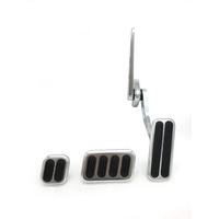 Autotecnica XL Series Billet Aluminum Throttle Assembly And Pedal Pad Kit Silver DS8527SL
