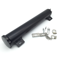 Autotecnica Universal Aluminum Radiator Overflow Tank 2" x 13" Black DS9462AL-213BK