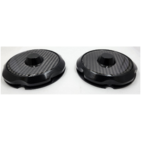 Alloy Billet Caps Suits FORD MUSTANG 2015-2018 FRONT STRUT COVERS BILLET CARBON SHADOW COMBINATION