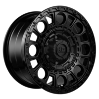 King Wheels 4X4 General Satin Black Alloy Wheels - 17x9 6/139.7 20p
