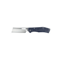 Gerber Flatiron Folder - Pocket Cleaver Knife - Micarta Blue | Ideal for Backpacking, Camping, Hunting, Fishing