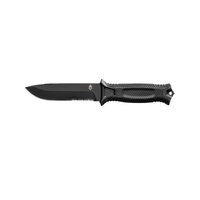 Gerber Strongarm Fixed Blade Serrated Survival Knife - Black | Durable and Reliable