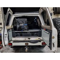 Vonnies Rear Barn Door Fold Down Table Both Sides for Nissan Patrol GU Wagon (1997-2016)