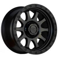 King Wheels 4X4 Hurricane Satin Black Alloy Wheels - 16x8 5/150 25N