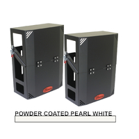 Vonnies Two Pack 20L White Canopy/Trailer Mounted Front FLIP FOLDING Single Jerry Can Holder for Water & Fuel Australian Made.