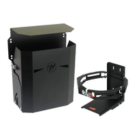 Vonnies Combo Pack Folding Black Jerry Can Holder and 4KG Gas Bottle Holder for Canopy/Trailer. Australian Made.