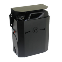 Vonnies 20L Black Canopy/Trailer Mounted Front Folding Jerry Can Holder for Water & Fuel Australian Made.