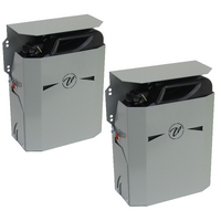 Vonnies Double Pack 20L Grey Front Folding Canopy/Trailer Jerry Can Holder for Water & Fuel Australian Made.