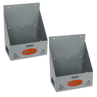 Vonnies Two Pack 20L Heavy Duty Grey Canopy/Trailer Mounted Single Jerry Can Holder Solid Back for Water & Fuel Australian Made.