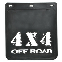 ROADSAFE - BLACK RUBBER MUDFLAP 4X4 O/R 230 (W) X 250MM (DROP) 1PC