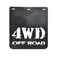 ROADSAFE - BLACK RUBBER MUDFLAP 4WD O/R 230 (W) X 250MM (DROP) 1PC